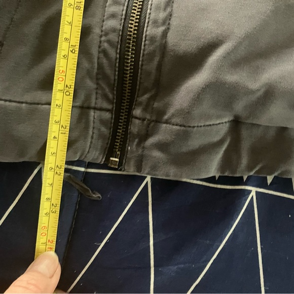 $149 Evereve Peyton Jensen gray stretchy moto jacket. Lots of details Size Large - Picture 14 of 14